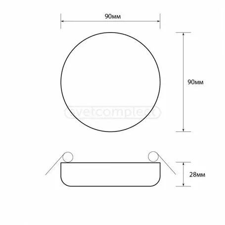 Світильник світлодіодний СВЕТКОМПЛЕКТ LED JT 08R 8W 4500K WH білий
