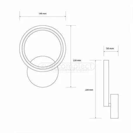 Светильник светодиодный Бра СВЕТКОМПЛЕКТ LED WL-05R CCT 16W WH Белый