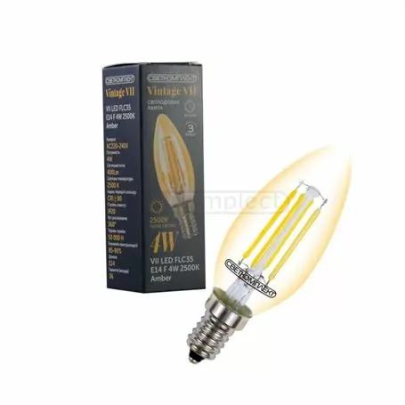 Лампа FIL СВЕТКОМПЛЕКТ VII FLC35 4W E14 2500K GOLD