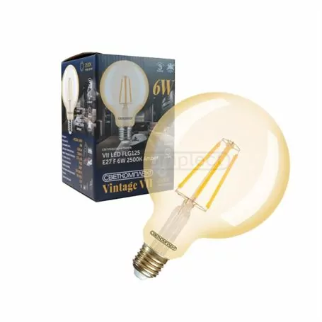 Лампа FIL СВЕТКОМПЛЕКТ VII FLG125 6W E27 2500K GOLD Лампа FIL СВЕТКОМПЛЕКТ VII FLG125 6W E27 2500K GOLD