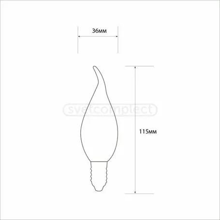 Лампа FIL СВЕТКОМПЛЕКТ VII FLCA35 4,5W E14 4500K матовая
