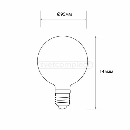 Лампа DECOsmd СВЕТКОМПЛЕКТ G95 4W E27 2000K Gold
