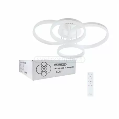 Світильник світлодіодний СВЕТКОМПЛЕКТ LED ACR DECO -4R 168W WH RC Білий з пультом ДК