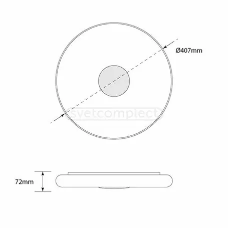 Светильник светодиодный СВЕТКОМПЛЕКТ SOL-DR 2711 35W OP IR RC с пультом ДУ