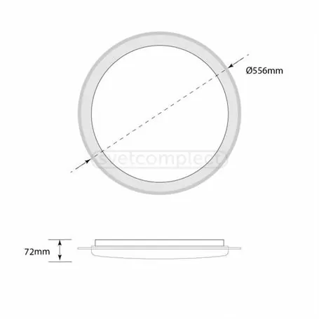 Светтильник светодиодный СВЕТКОМПЛЕКТ SG-555-68 RGB TX IR RC  с пультом ДУ