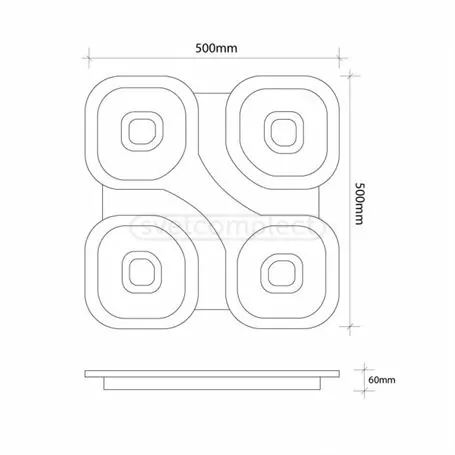 СВІТИЛЬНИК СВІТЛОДІОДНИЙ СВЕТКОМПЛЕКТ LED ACRYLIC 08S 110W RGB WH RC