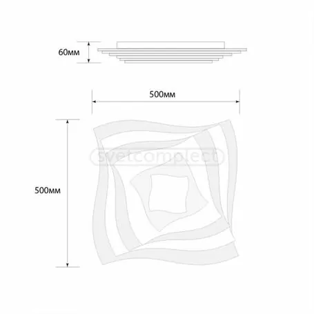 Світильник світлодіодний СВЕТКОМПЛЕКТ LED ACRYLIC 05S 130W WH RC з пультом ДК Світильник світлодіодний СВЕТКОМПЛЕКТ LED ACRYLIC 05S 130W WH RC з пультом ДК