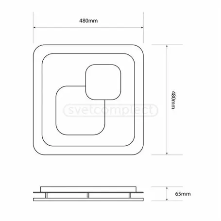 СВЕТИЛЬНИК СВЕТОДИОДНЫЙ СВЕТКОМПЛЕКТ LED ACR 4837 3S 105W RC С ПУЛЬТОМ ДУ