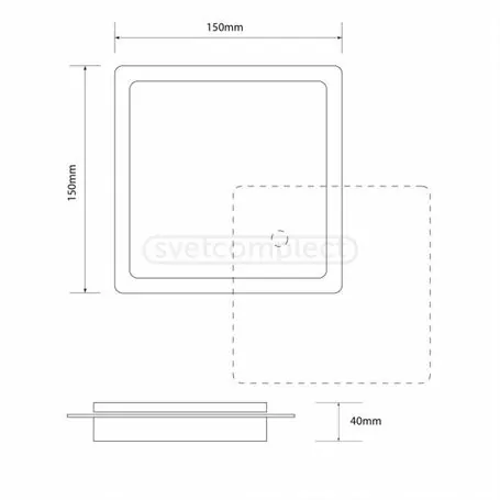 СВІТИЛЬНИК СВІТЛОДІОДНИЙ СВЕТКОМПЛЕКТ LED WL TS1 ВK ЧОРНИЙ