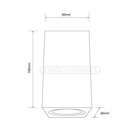 СВІТИЛЬНИК НАКЛАДНИЙ ТОЧКОВИЙ СВЕТКОМПЛЕКТ ASN 60S MR16 WH БІЛИЙ