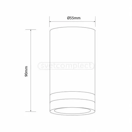 СВЕТИЛЬНИК НАКЛАДНОЙ ТОЧЕЧНЫЙ СВЕТКОМПЛЕКТ ASN 55R GU5.3 BK ЧЕРНЫЙ