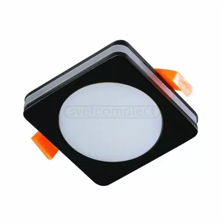 СВІТИЛЬНИК СВІТЛОДІОДНИЙ ТОЧКОВИЙ СВЕТКОМПЛЕКТ LED SDF 07S 7W 4500K BK ЧОРНИЙ