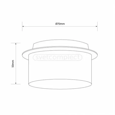 СВІТИЛЬНИК ТОЧКОВИЙ СВЕТКОМПЛЕКТ AS 35 MR16 MWH БІЛИЙ