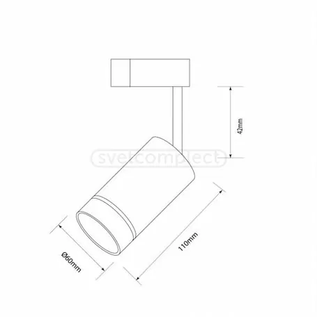 СВЕТИЛЬНИК ТРЕКОВЫЙ СВЕТКОМПЛЕКТ TR 804 GU10 WH БЕЛЫЙ