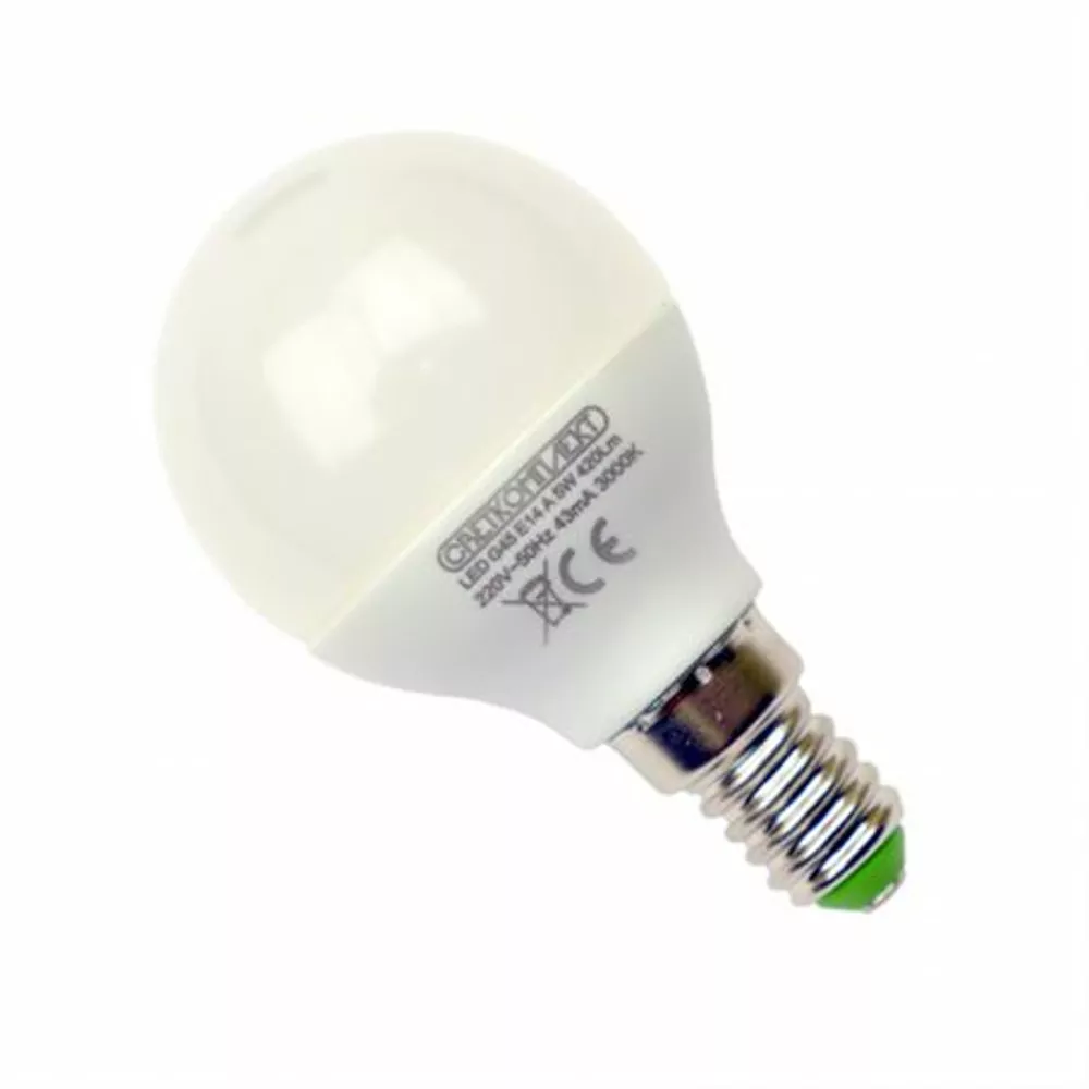 Лампа світлодіодна LED G45 E14 A 5W 3000К