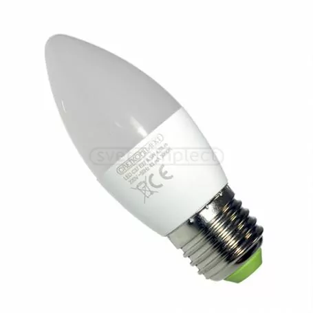 Лампа світлодіодна LED C37 E27 A 5W 3000К