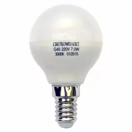 Лампа світлодіодна LED G45 E14 A 7W 3000K 220V