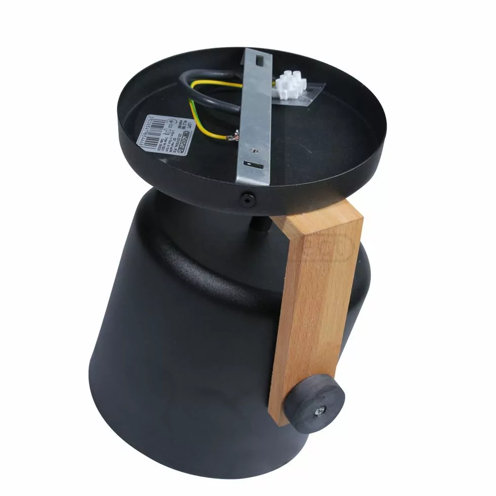 Бра LOFT WLC 160 E27 1x40W wood + BK чорний