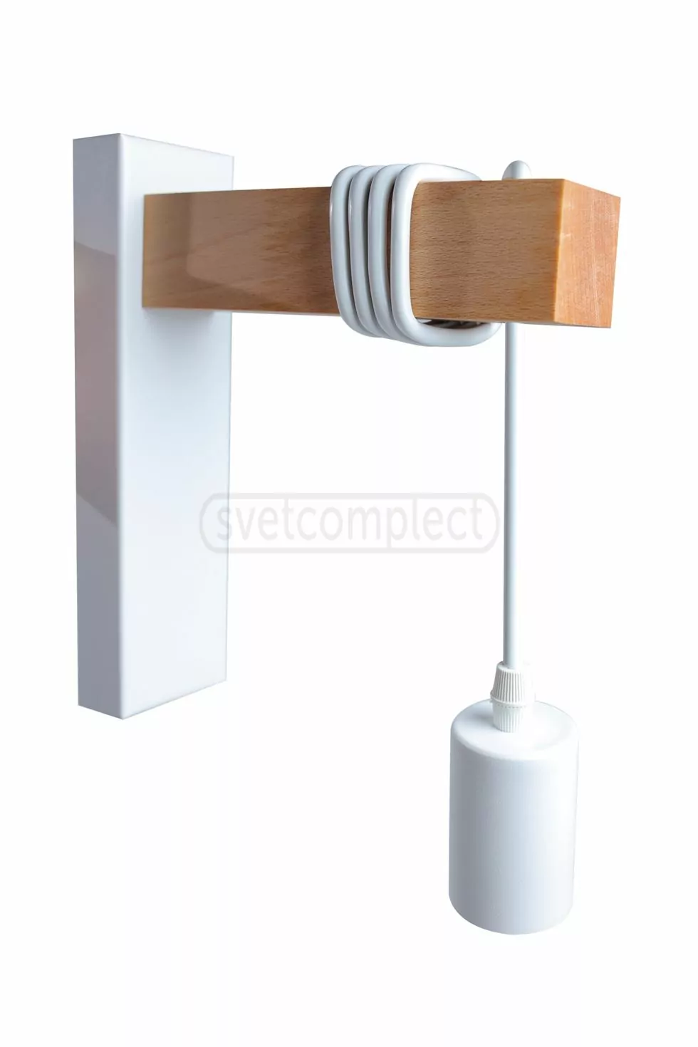 Бра LOFT RL 165 E27 1x40W wood + WH білий