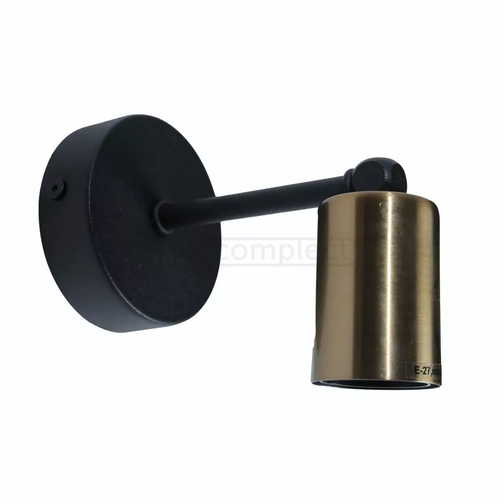 Бра AS 8814 LOFT E27 1x40W BK+AB чорний+бронза