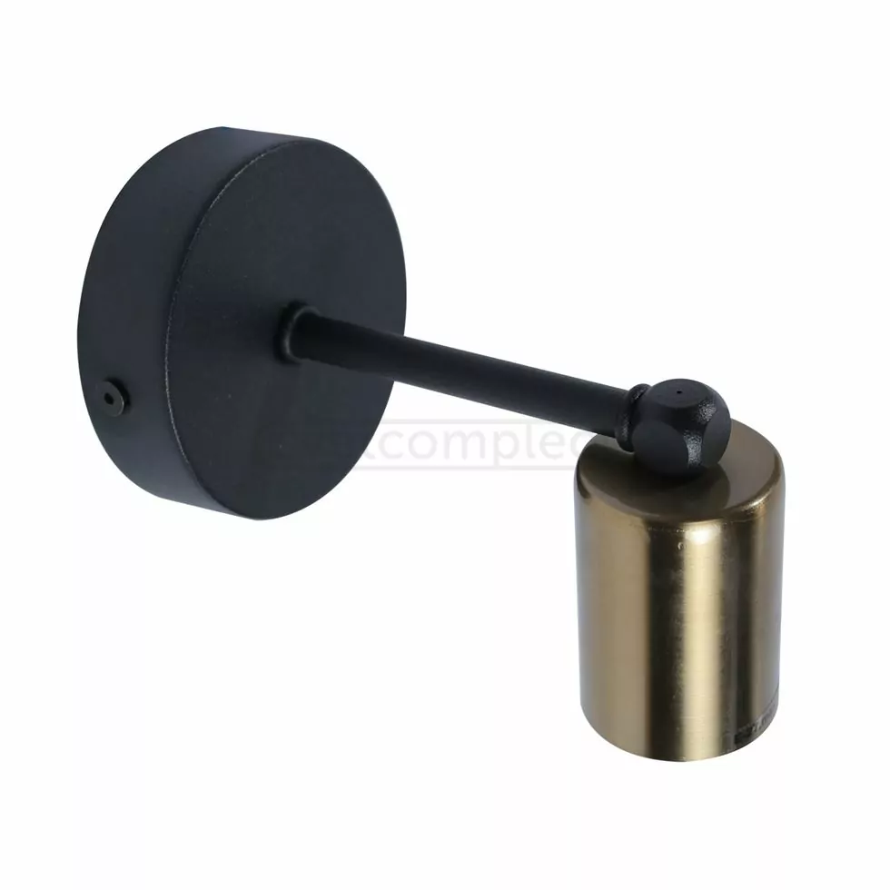 Бра AS 8814 LOFT E27 1x40W BK+AB чорний+бронза