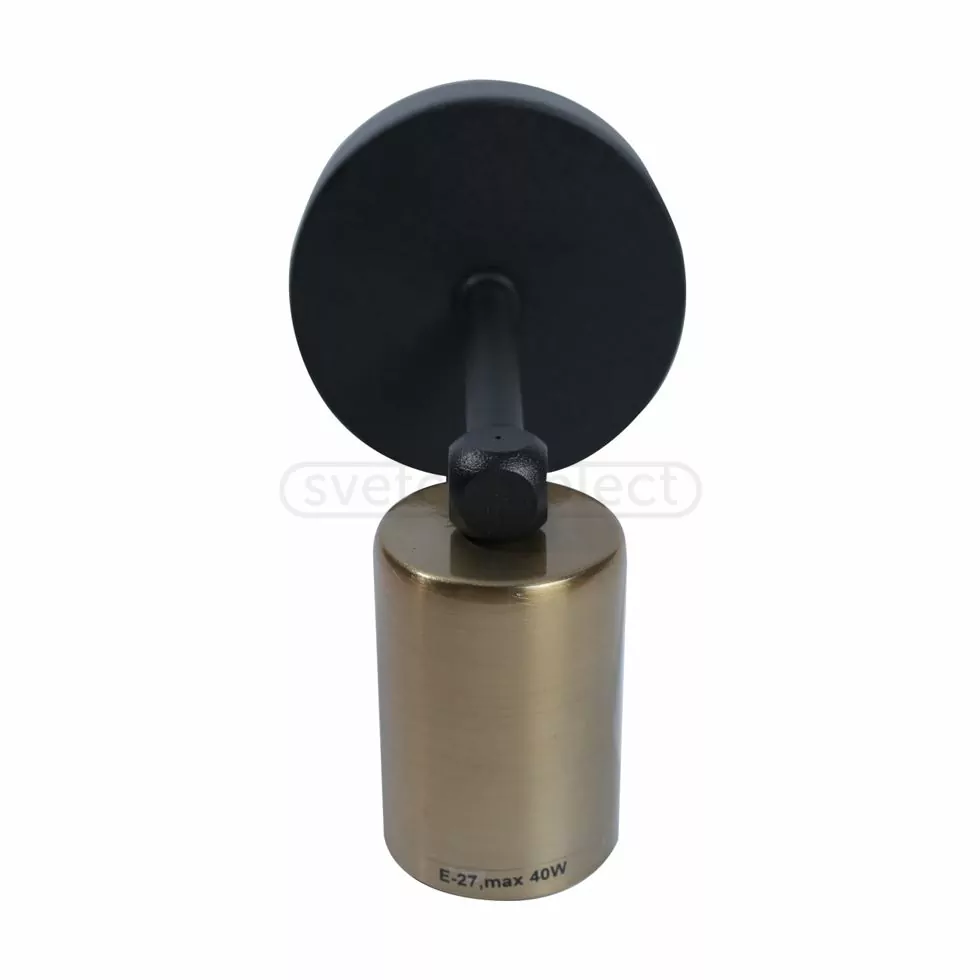 Бра AS 8814 LOFT E27 1x40W BK+AB чорний+бронза