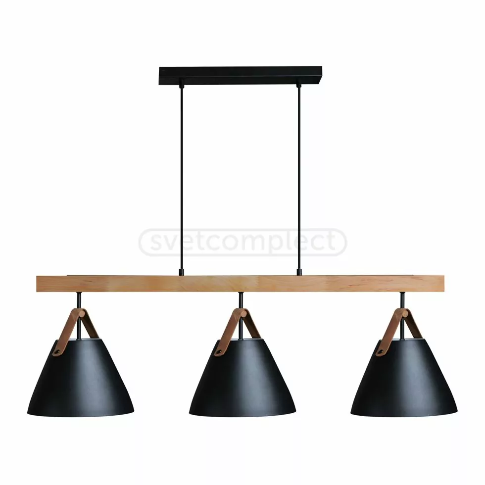 Підвіс LOFT RL 1000 D-260 leather WD Е27 3x40W BK чорний