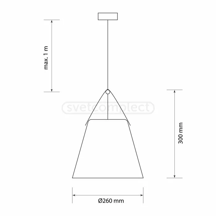 Підвіс DOLYA D-260 LEATHER Е27 1x40W чорний LIGHT SET