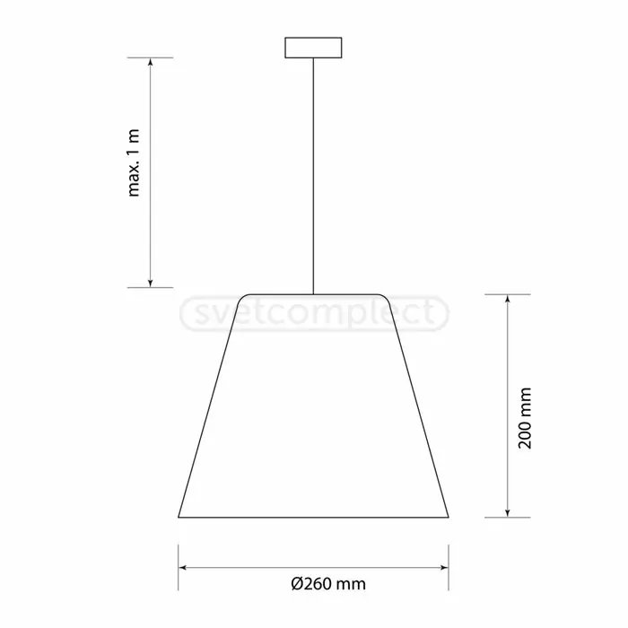 Подвес LOFT D-260 Е27 1x40W BK черный