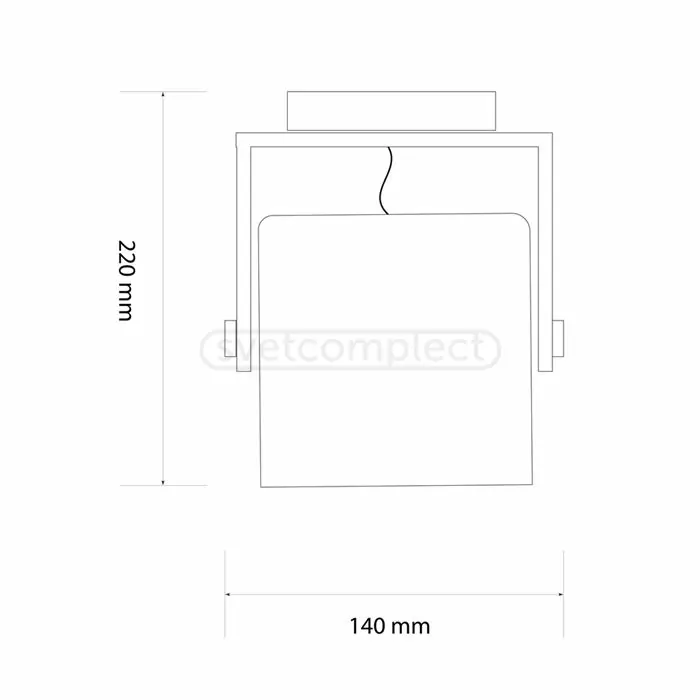 Бра LOFT WLC 160 E27 1x40W wood + BK чорний