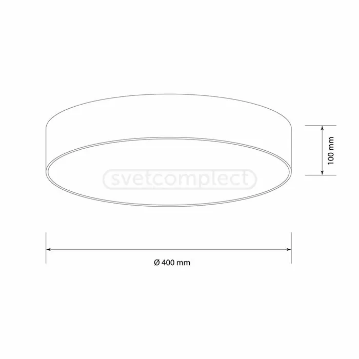 Світильник світлодіодний СВЕТКОМПЛЕКТ PL 400 OP 50W RGB ВК чорний з пультом ДУ