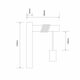 Бра LOFT RL 165 E27 1x40W wood + WH білий