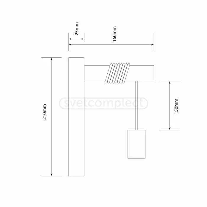 Бра LOFT RL 165 E27 1x40W wood + WH білий